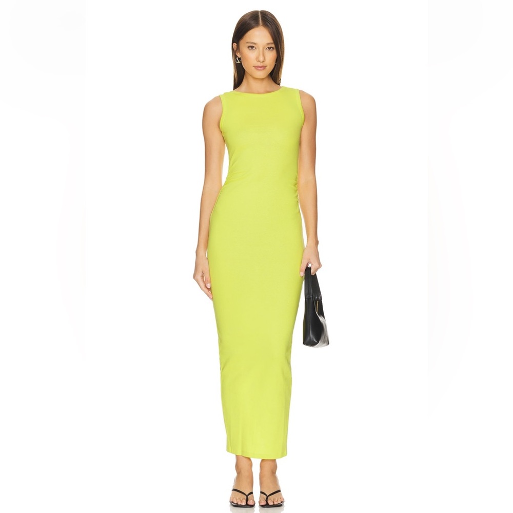AllSaints Katarina Sleeveless Maxi Dress in zest lime